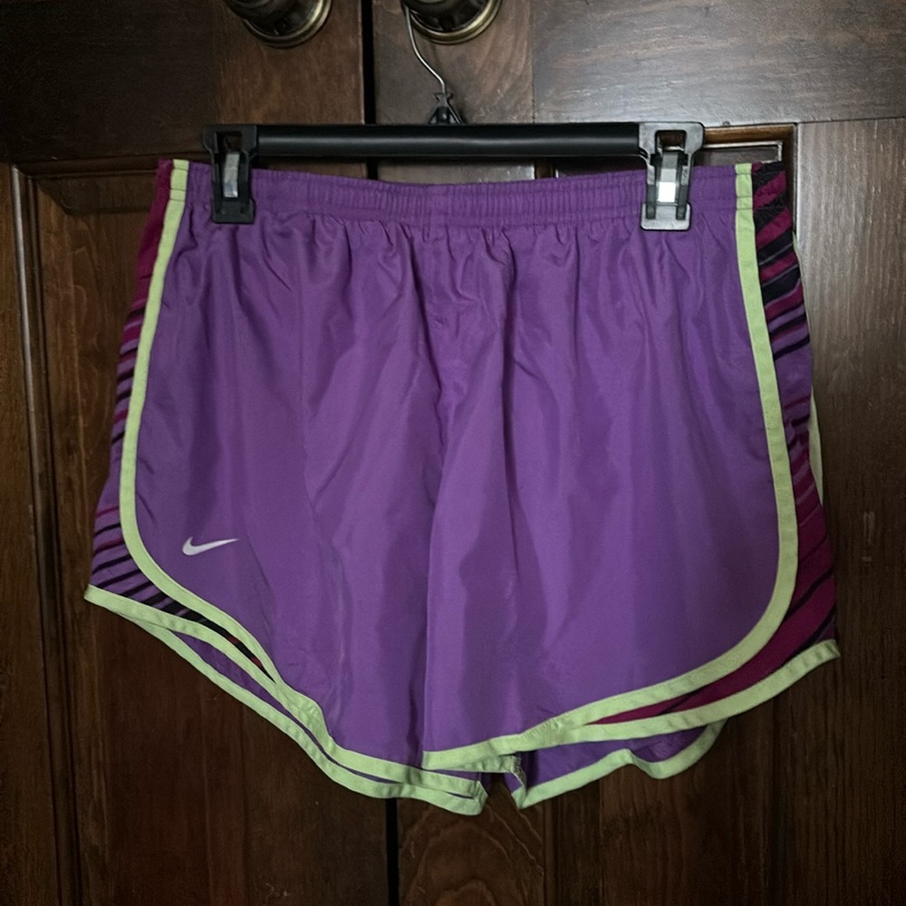 Purple Nike athletic shorts